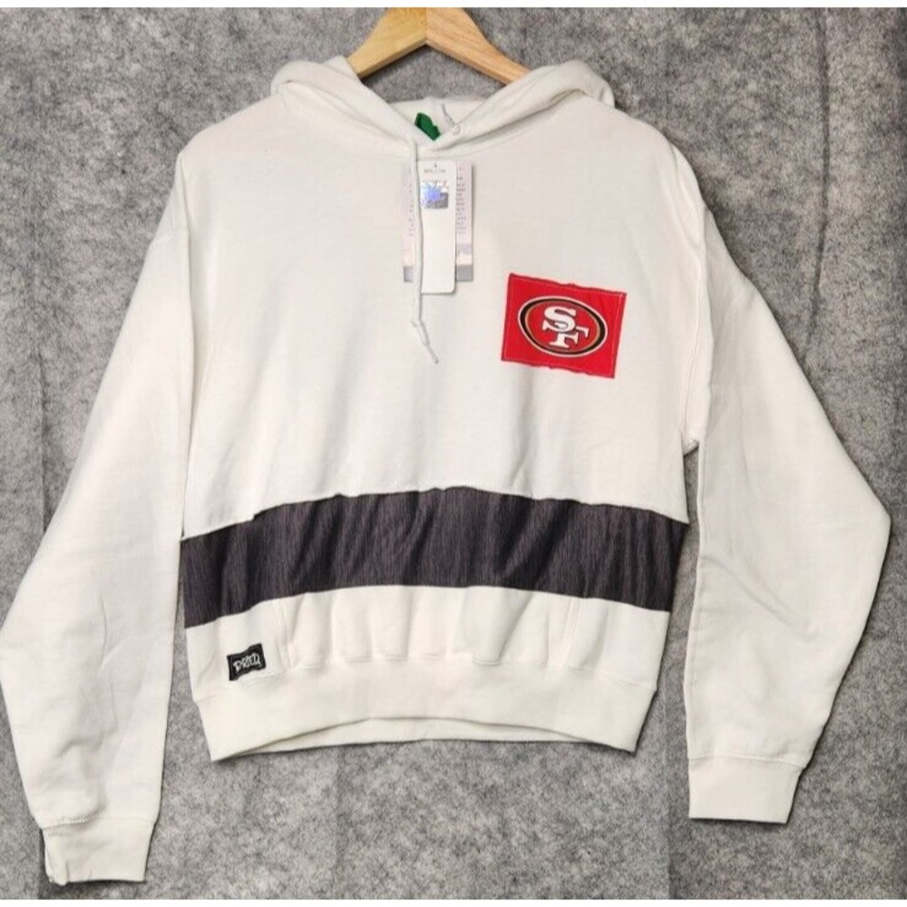 NWT Defect Official NFL 49ers San Francisco  Refried Women's Pullover Hoodie